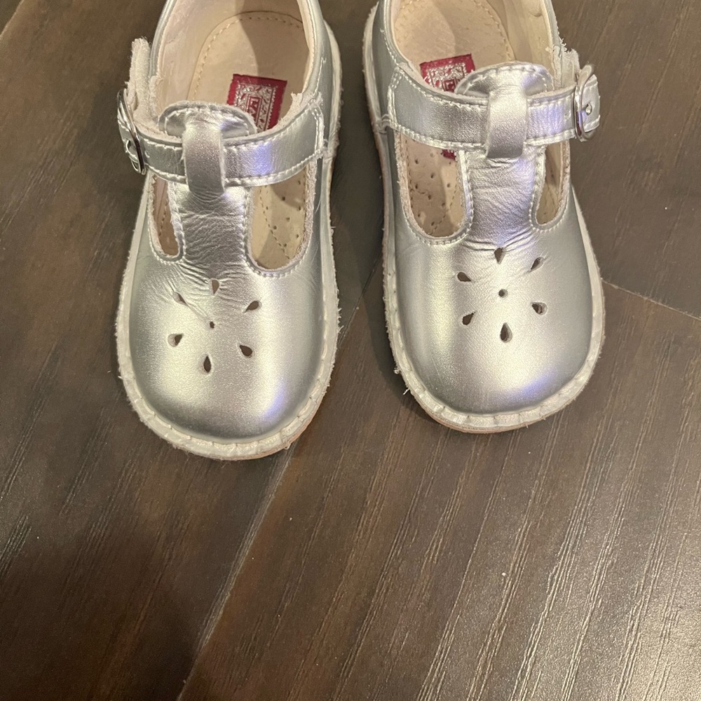 Elegant Silver Kids Dress Shoes